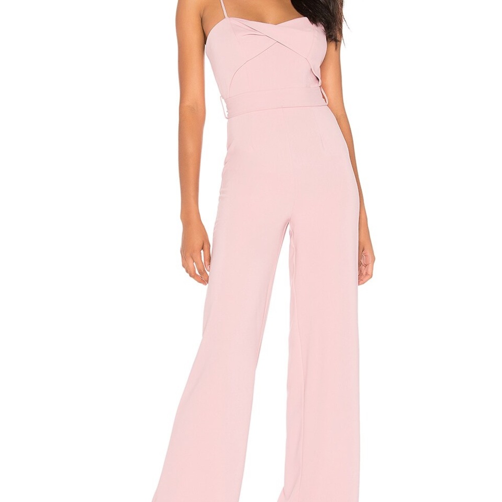 Superdown Mischa Sweetheart Jumpsuit in Blush